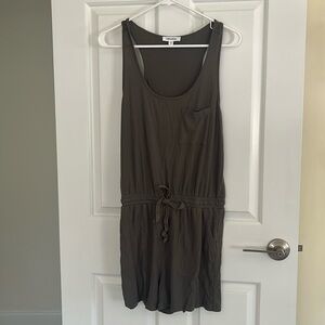 Olive green sleeveless romper
